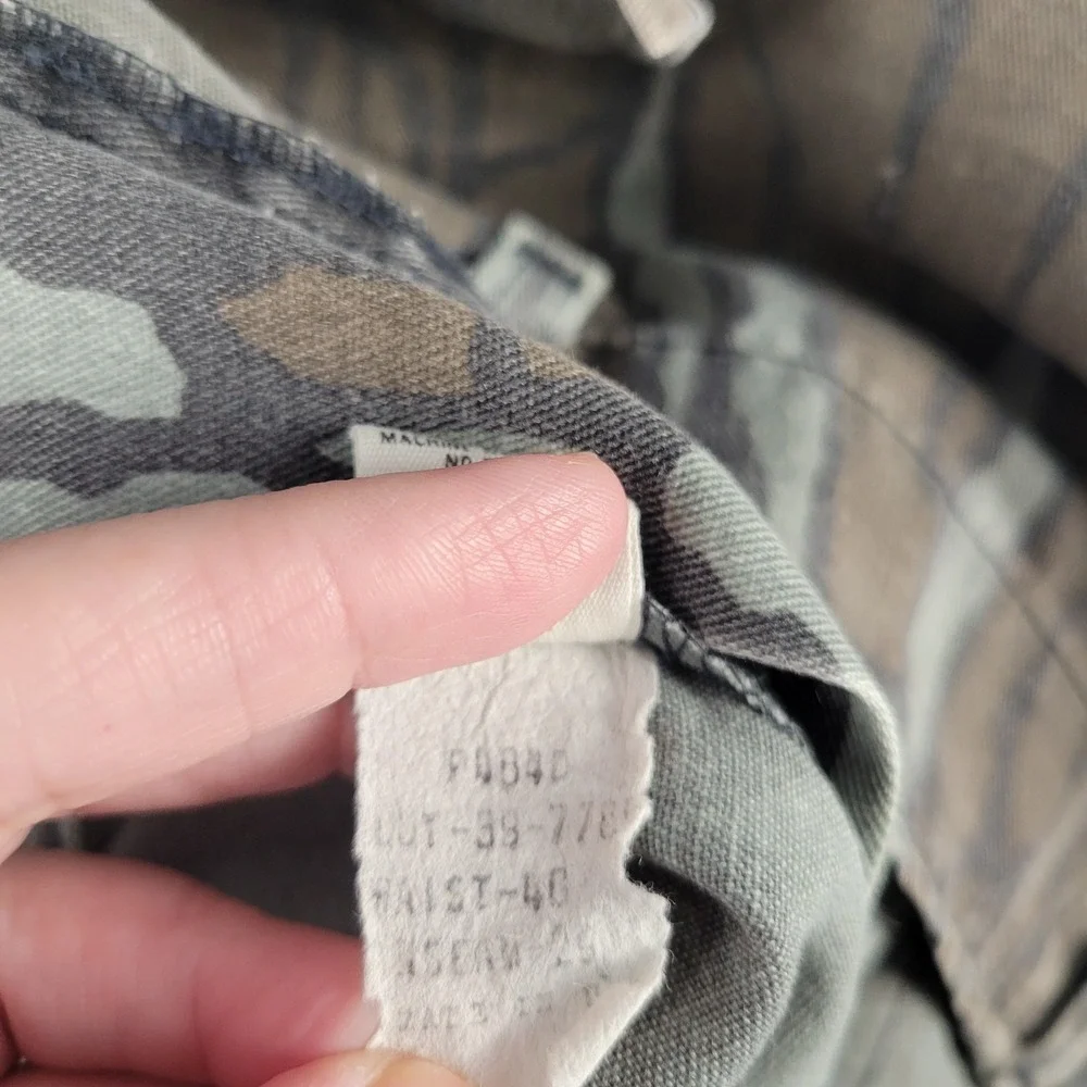 Vintage Duxbak Trebark Pants Mens 48x29 Camo Cargo Straight Leg Made In USA